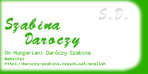 szabina daroczy business card